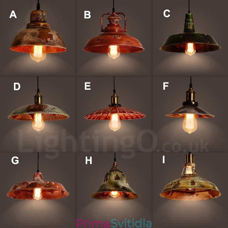 1 Light Rustic Lodge Retro Vintage Pendant Light Loft