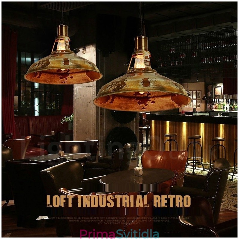 1 Light Rustic Lodge Retro Vintage Pendant Light Loft
