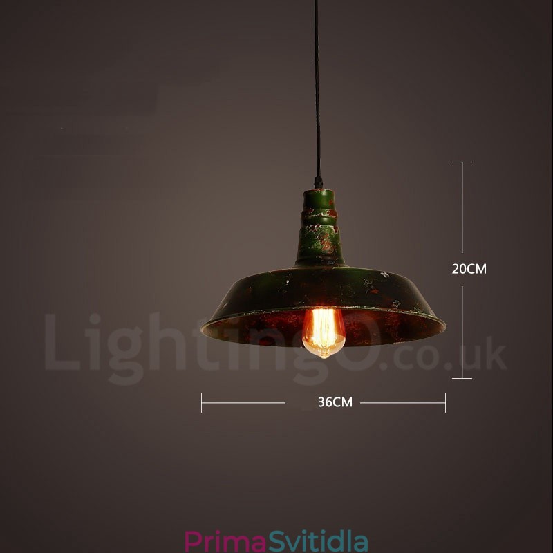 1 Light Rustic Lodge Retro Vintage Pendant Light Loft