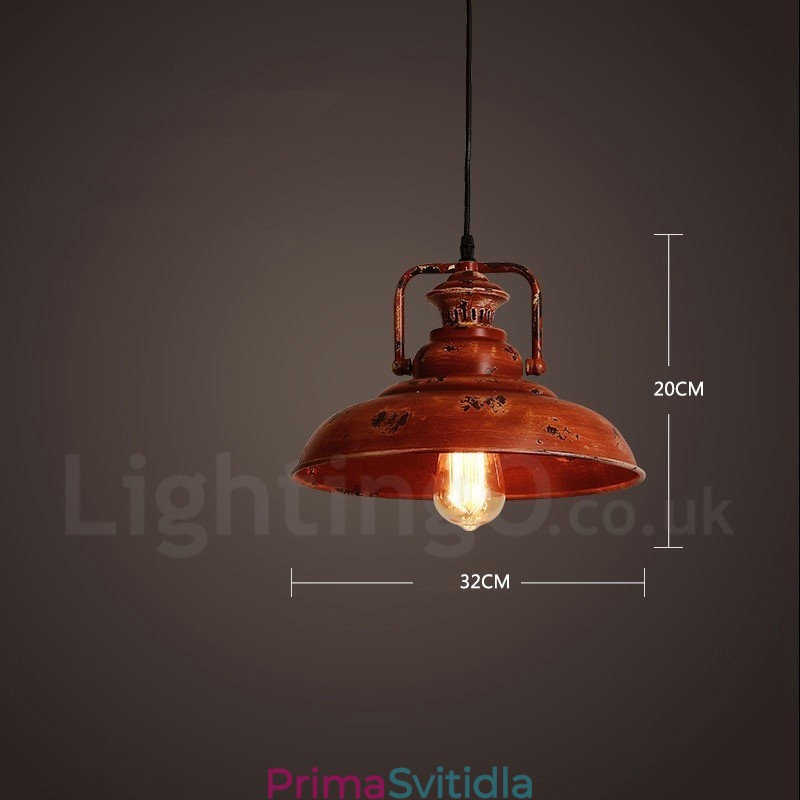 1 Light Rustic Lodge Retro Vintage Pendant Light Loft
