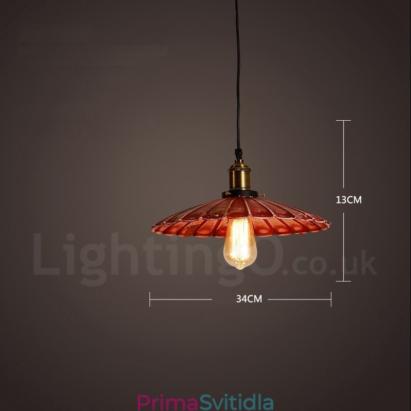 1 Light Rustic Lodge Retro Vintage Pendant Light Loft