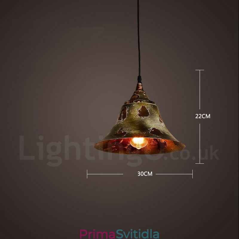 1 Light Rustic Lodge Retro Vintage Pendant Light Loft
