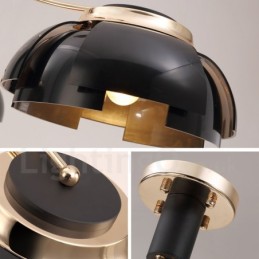 Moderní Contemporary 3 Light Steel Lustr s akrylovým stínidlem
