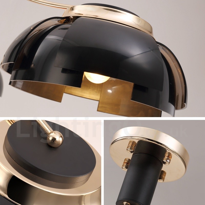 Moderní Contemporary 3 Light Steel Lustr s akrylovým stínidlem