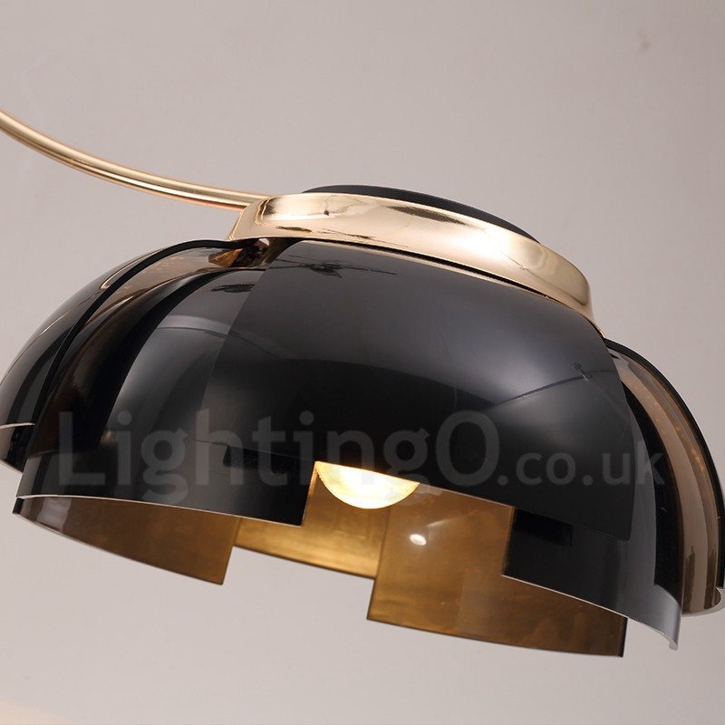 Moderní Contemporary 3 Light Steel Lustr s akrylovým stínidlem