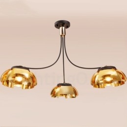 Moderní Contemporary 3 Light Steel Lustr s akrylovým stínidlem