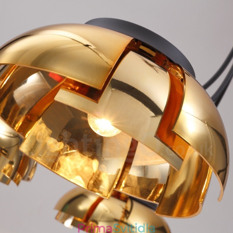 Moderní Contemporary 3 Light Steel Lustr s akrylovým stínidlem