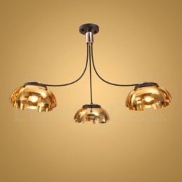 Moderní Contemporary 3 Light Steel Lustr s akrylovým stínidlem
