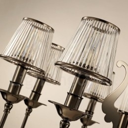 Moderní Contemporary 15 Light Steel Lustr s akrylovým stínidlem