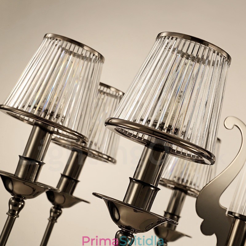 Moderní Contemporary 15 Light Steel Lustr s akrylovým stínidlem