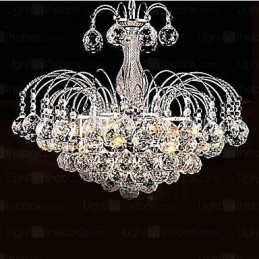 Závěsný luxusní moderní křišťálový lustr se 3 světly