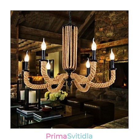 Retro lanový lustr Iron lampa Retro lanový lustr Iron lampa
