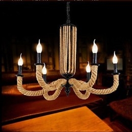 Retro lanový lustr Iron lampa