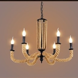 Retro lanový lustr Iron lampa