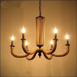 Retro lanový lustr Iron lampa