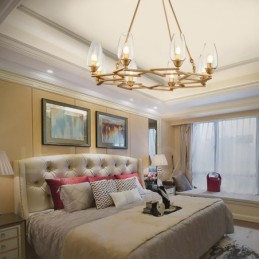 Moderní současné 8 lehké ocelové závěsné svítidlo se skleněným stínidlem