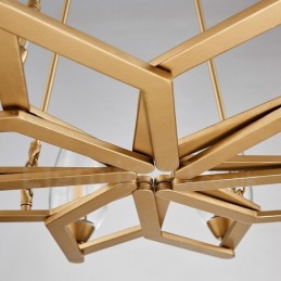 Moderní současné 8 lehké ocelové závěsné svítidlo se skleněným stínidlem