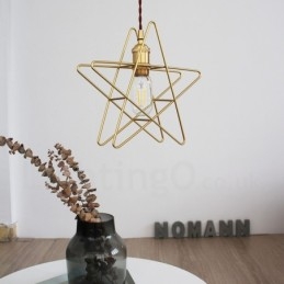 Moderní Contemporary 1 světle mosazné závěsné světlo se stínidlem