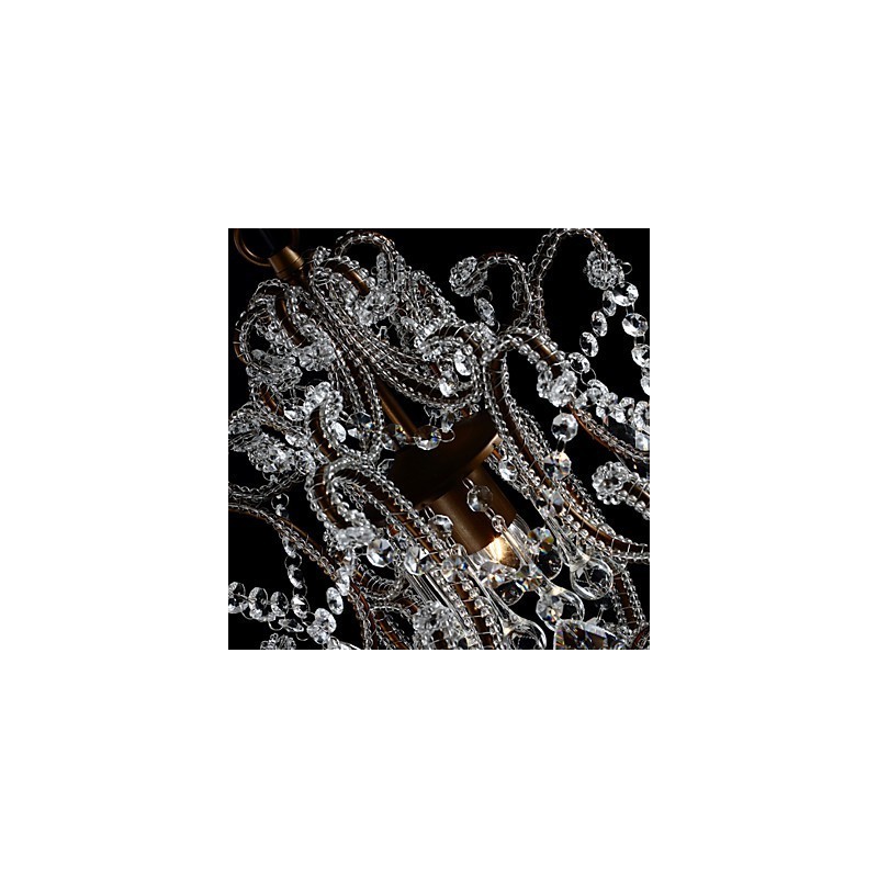 Moderní design lustru Vintage lustr Loft Crystal Light Fixture Luster závěsná lampa