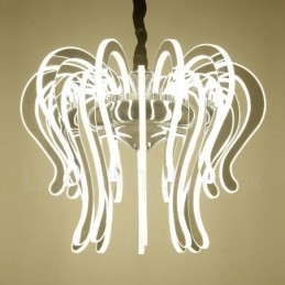 Moderní Contemporary 20 Light Steel Lustr s akrylovým stínidlem