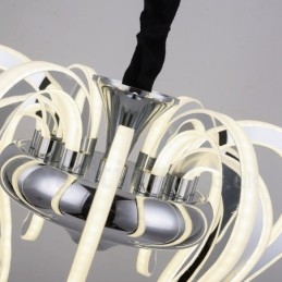 Moderní Contemporary 20 Light Steel Lustr s akrylovým stínidlem