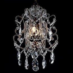 Moderní design lustru Vintage lustr Loft Crystal Light Fixture Luster závěsná lampa