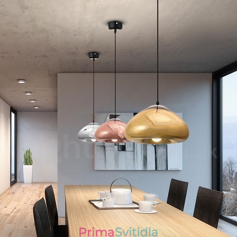 Moderní moderní 1 světelné skleněné závěsné svítidlo se skleněným stínidlem