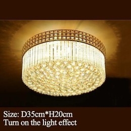 Moderní luxusní lustr Crystal Absorb Dome Light Průměr 35CM Obsahuje 3 žárovky