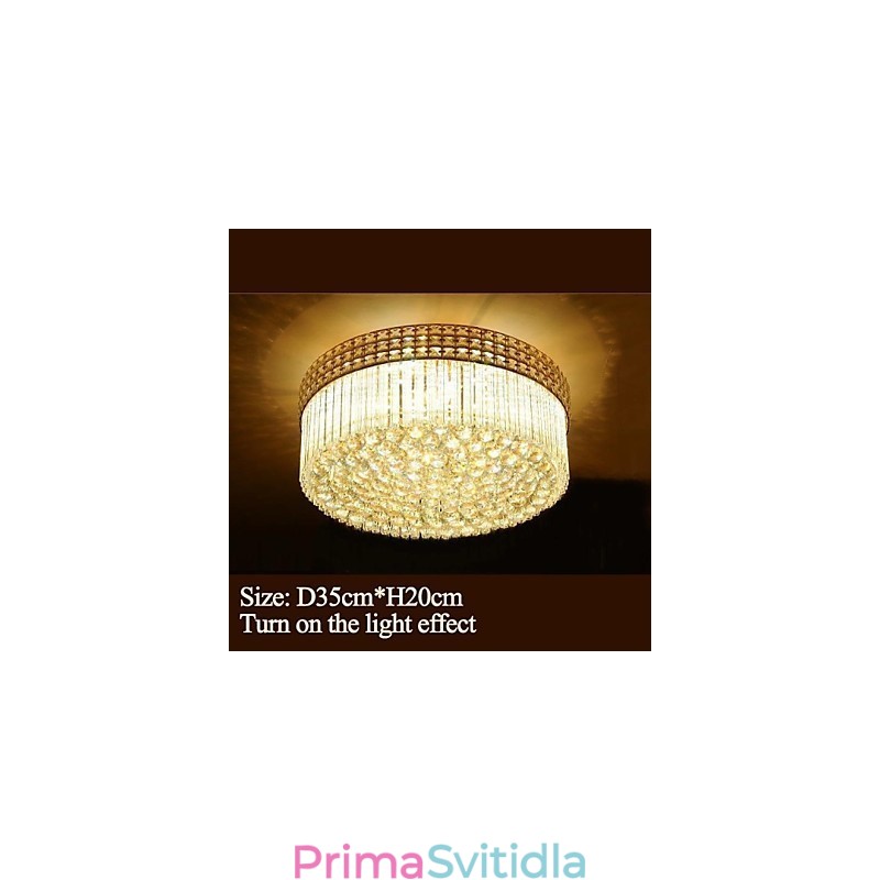 Moderní luxusní lustr Crystal Absorb Dome Light Průměr 35CM Obsahuje 3 žárovky