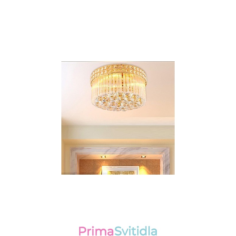 Moderní luxusní lustr Crystal Absorb Dome Light Průměr 35CM Obsahuje 3 žárovky