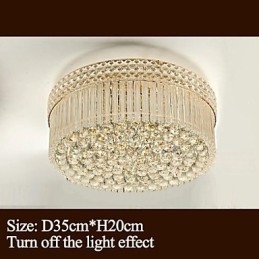 Moderní luxusní lustr Crystal Absorb Dome Light Průměr 35CM Obsahuje 3 žárovky