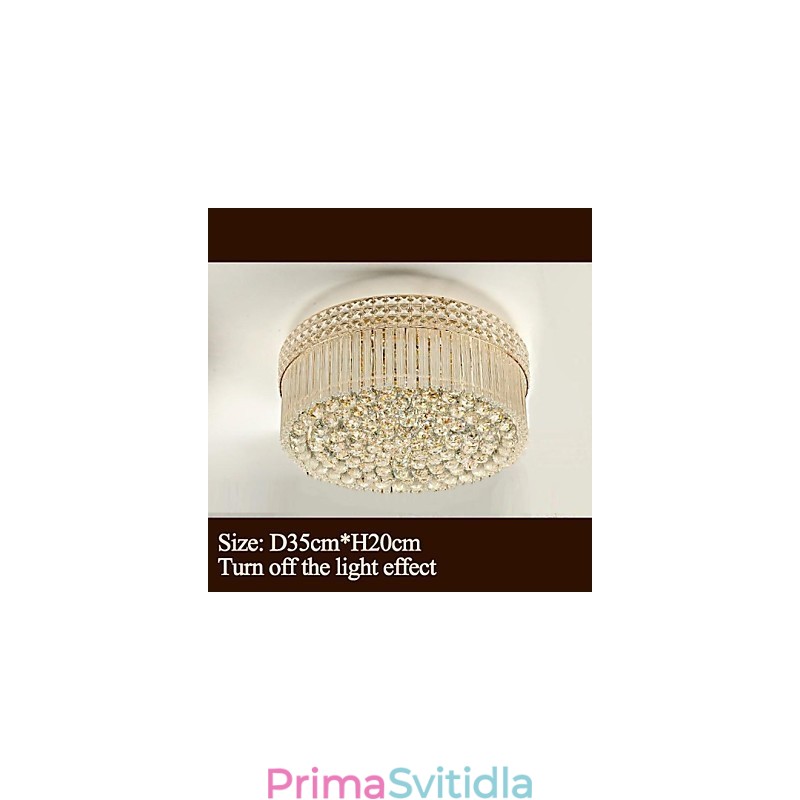 Moderní luxusní lustr Crystal Absorb Dome Light Průměr 35CM Obsahuje 3 žárovky