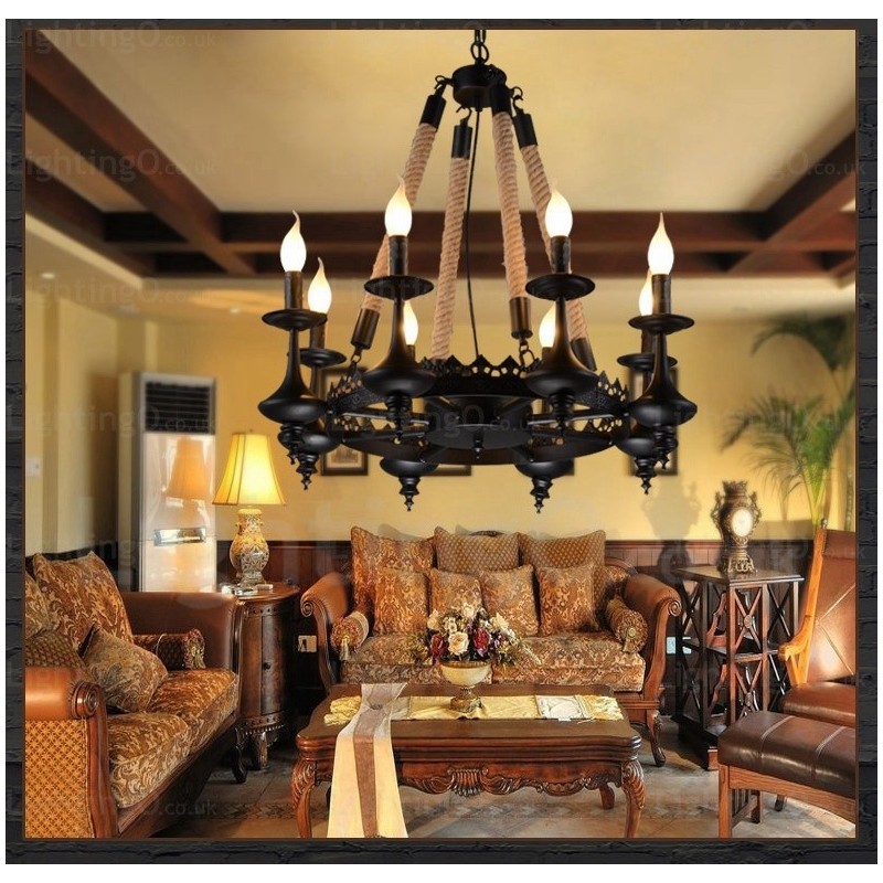8 Light Country Rustikální závěsné svítidlo