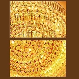 Moderní luxusní lustr Crystal Absorb Dome Light Průměr 35CM Obsahuje 3 žárovky