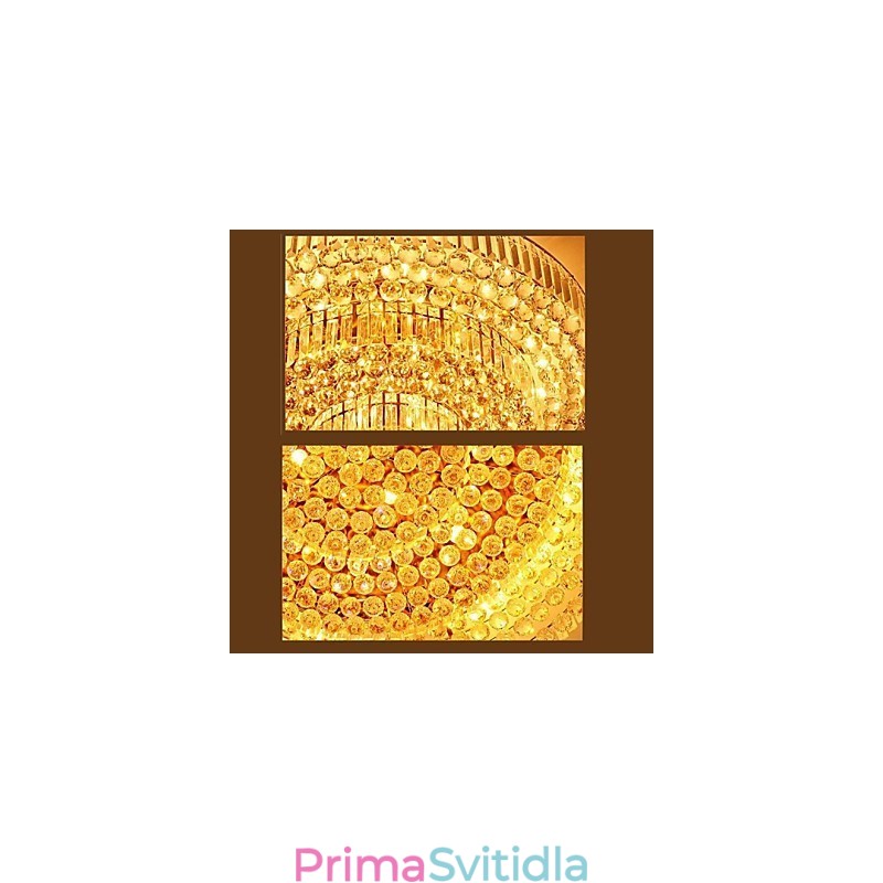 Moderní luxusní lustr Crystal Absorb Dome Light Průměr 35CM Obsahuje 3 žárovky