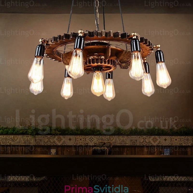 9 Light Vintage Retro závěsné svítidlo
