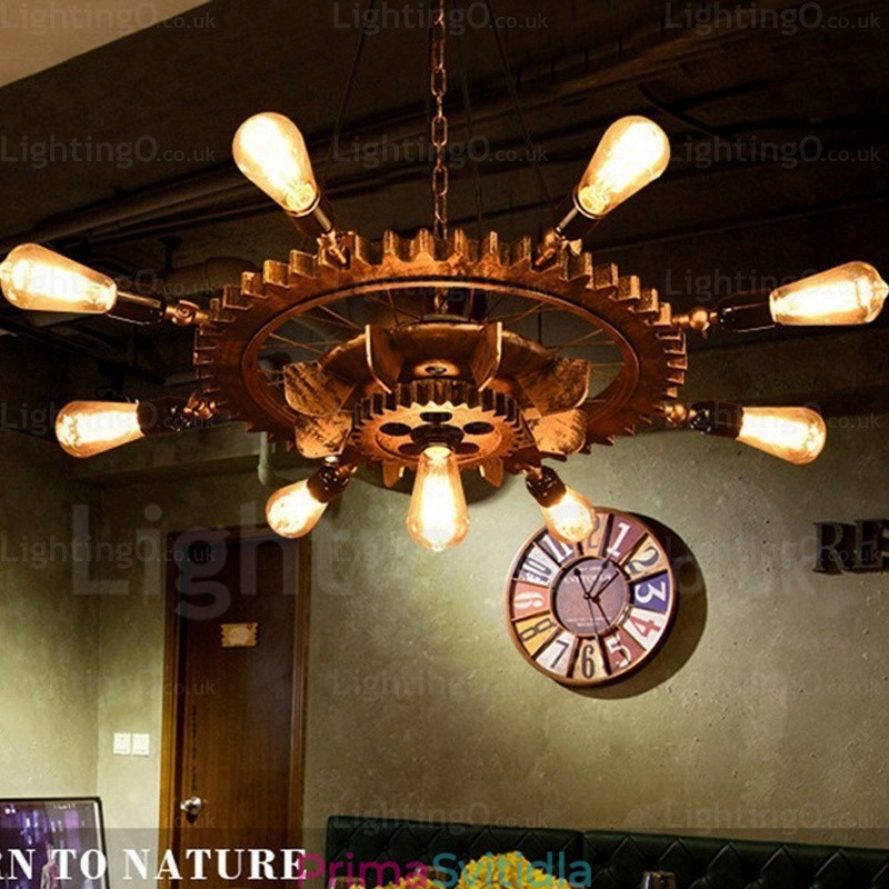 9 Light Vintage Retro závěsné svítidlo