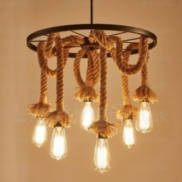 6 Light Vintage Retro závěsné svítidlo