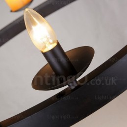 8 Light Vintage retro závěsné svítidlo s mramorovým stínidlem