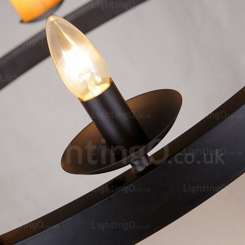 8 Light Vintage retro závěsné svítidlo s mramorovým stínidlem