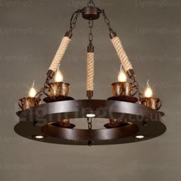 9 Light Country Rustikální závěsné svítidlo