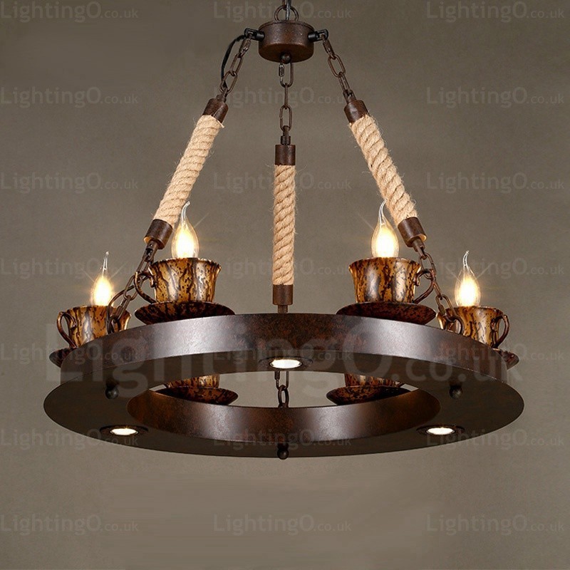 9 Light Country Rustikální závěsné svítidlo