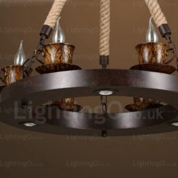 9 Light Country Rustikální závěsné svítidlo