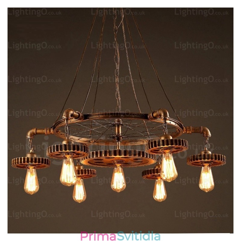 7 Light Vintage Retro závěsné svítidlo