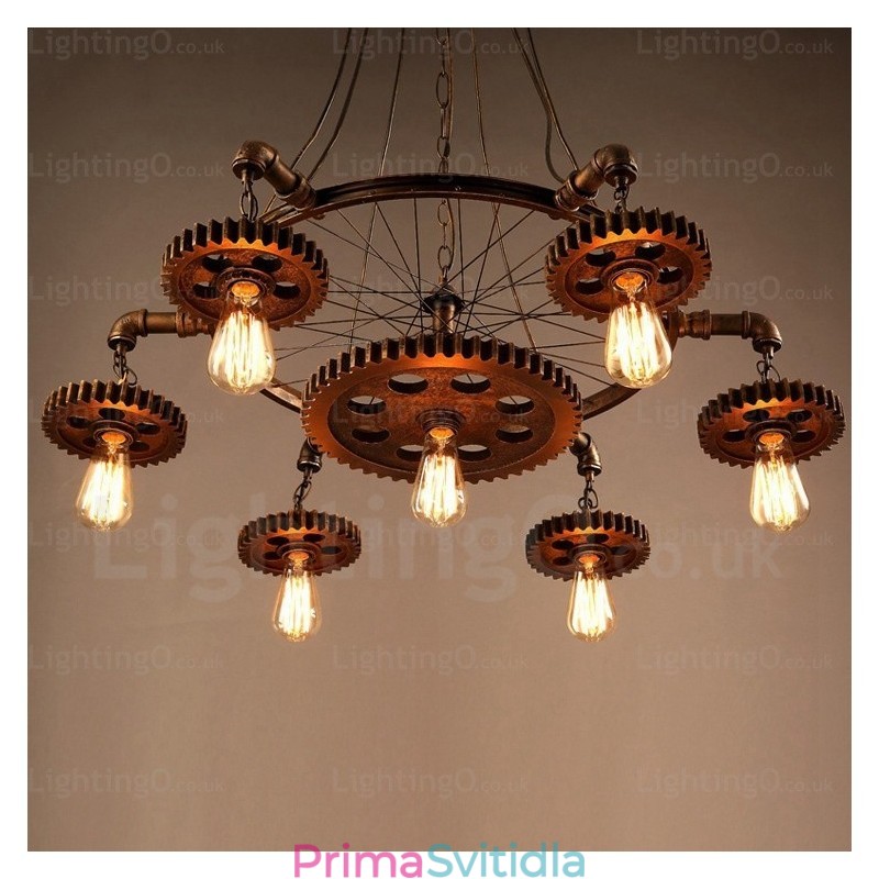 7 Light Vintage Retro závěsné svítidlo