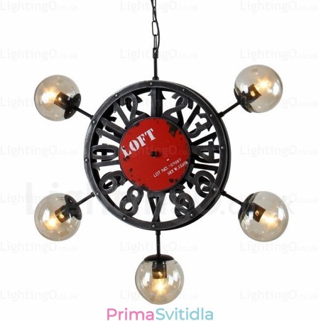 5 Light Vintage retro závěsné svítidlo se skleněným stínidlem 5 Light Vintage retro závěsné svítidlo se skleněným stínidlem