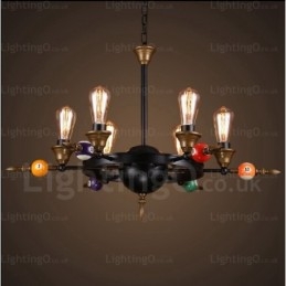 4 Light Country Rustikální Vintage Retro Závěsné světlo