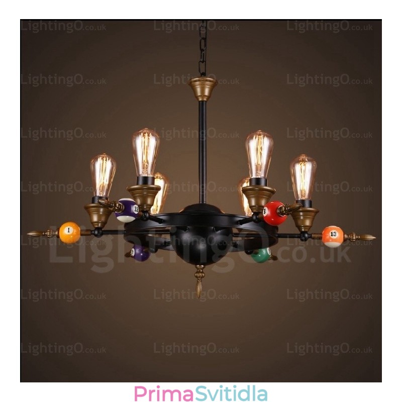 4 Light Country Rustikální Vintage Retro Závěsné světlo