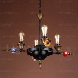 4 Light Country Rustikální Vintage Retro Závěsné světlo