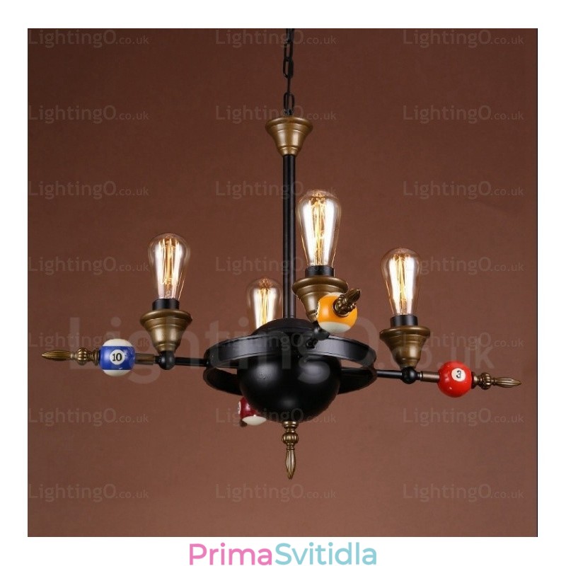 4 Light Country Rustikální Vintage Retro Závěsné světlo